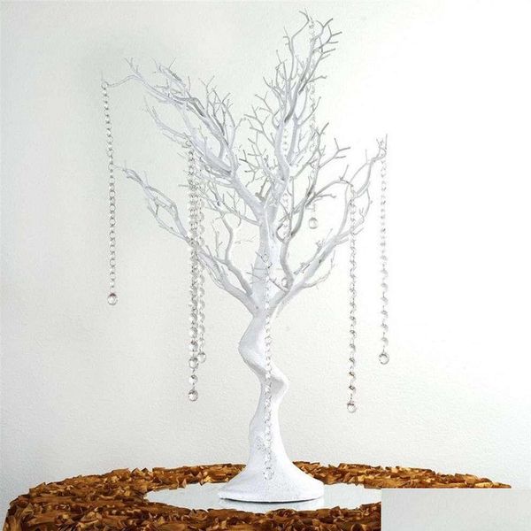 Manzanita Tree 30 White Artificial Centorpiece Party Party Road Table Top Top Wedding Decoration 20 Crystal Chains261Q D DHFVK HFVK