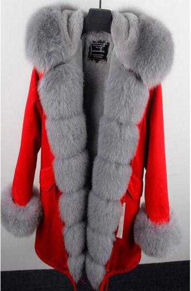 Mao Mao Kong Camuflage Winter Jacket Women Outwear gruesamente Parkas Natural Fox Fur Collar Coat5514152
