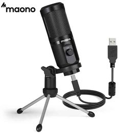 Maono USB Rophone met Gain, 192 KHZ / 24 BIT Podcast PC Computer Condensor Mic Recording Gaming Streaming YouTube PM461TR