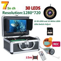 MAOTEWANG DVR Fishfinder Onderwatervissen Camera's 7HD Scherm 30 stks LED AHD 1080 P 16G Kaart voor Man Gift Winter IJSvissen 240227