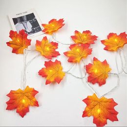 Maple Lave LED String Lights Home Garland Fairy Light Decoration pour Thanksgiving Christmas Halloween Party Holiday Decor