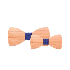 Esdoorn houten ouder-kind bowtie sets donker grijze familie vlinder partij diner bruiloft schattige kinderen mannen strikje accessoire