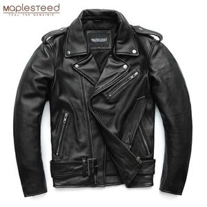 MAPLESTEED vestes de Moto classiques hommes veste en cuir 100% peau de vache naturelle veste de Moto épaisse manches d'hiver 61-67 cm 6XL M192 220124