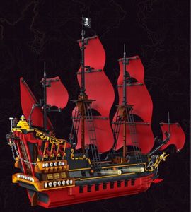 Kit de modèle de bateau en brique de construction de bateau pirate Pearl Caribbean Build Block Ship Lepin Brick jouet pour enfants maquette en Bois a Construire Pirate Ship Toy cadeau de Noël