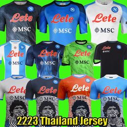 Maradona 22 23 Napoli voetbalshirts Napels voetbalshirt ZIELINSKI KOULIBALY camiseta de futbol INSIGNE voet MERTENS camisa LOZANO OSIMHEN CALCIO KVARATSKHELIA