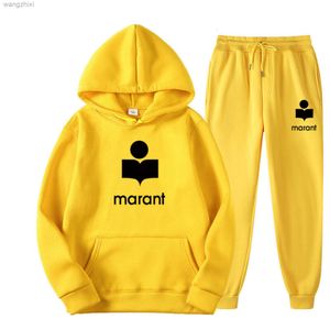 Marant sudaderas con capucha para mujer sudaderas con capucha de diseño sudadera con capucha de las mujeres de manga larga jersey impreso con capucha de algodón ropa suelta Isabel con capucha tamaño de la UE 324