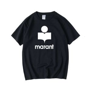 Marant T-shirt Designer Original Haute Qualité Femmes Hommes Chemise Surdimensionnée O-cou Mâle Causal T-shirts Marque De Mode Lâche À Manches Courtes