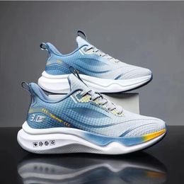 Marathon – chaussures de course à coussin d'air pour hommes et femmes, baskets légères et respirantes, confortables, athlétiques, antidérapantes, avec plaque de carbone