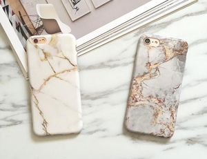 Marble Chrome Case voor iPhone 7 Case Siliconen Luxe Marmeren Cover voor iPhone X 7Plus 6S 6 Plus 8 TPU Telefoon Tas voor Samsung S8 S8 Plus