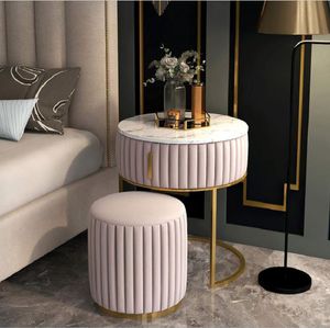 Combinación de silla de tocador de mármol Muebles familia pequeña Mini mesas de vestir tocador simple Dormitorio