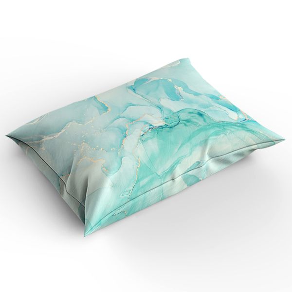 Marble Gradient Couleur solide Phnom Penh Aqua Goods ménage confortables lit de chambre à coucher de chambre à coucher de luxe Couverture 2/3/4 Pieces