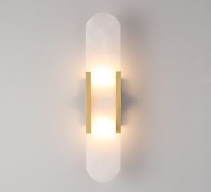 Marble LED Wandlamp 90-260V Woonkamer Corridor Sconce Hotel Bathroom Lights Golden Metal Atmosphere Lighting