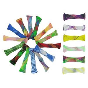 Marmeren mesh fidget speelgoedbuis voor volwassenen kinderen op school ADHD voeg OCD-angstmarelen toe en meshs vinger han grappig anti-stress cadeau