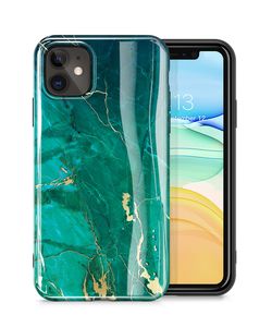 Marmeren siliconen hoesje voor iphone 11 beschermende cover mobiele telefoon gevallen voor iPhone 11 glanzende zachte TPU-smartphone