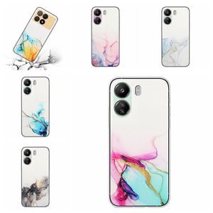 Marmer Zachte TPU Cases Voor Redmi K70E Note 13 Pro 4G 13C 4G A3 4G 13C 5G Xiaomi 13T Pro Luxe Natuurlijke Graniet Steen Transparant Vrouwelijke Dame Helder Mobiele Telefoon Achterkant