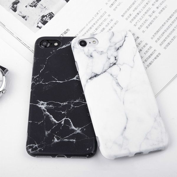 Marbre Pierre Gel Cas pour Apple IPhone 7 6s 6 8 Plus 11 PRO SE X 10 XR XS Max Cas Noir Blanc Doux Squishy Téléphone Cas En Gros