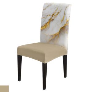 Textura de mármol cubierta de silla estirle blanca silla de comedor silla de comedor slip banquet hotel elástico silla de asiento