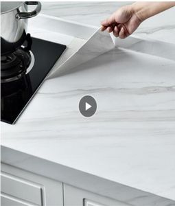 Marmeren vinylfilm zelfklevende waterdichte behang voor badkamer keukenkast werkbladen contact papier pvc muurstickers4999279