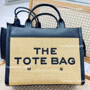 Marc The Tote Beach Weave 10A Sac de designer Femmes Raphias Instantané Luxurys Sac à main Paille Sac à main Pochette Week-end Sacs Hommes Bandoulière Bandoulière Sac d'embrayage