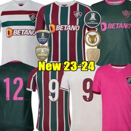 MARCELO 2023 2024 Fluminense Soccer Jerseys Fans Player versión ANDRE LELE J.ARIAS G.CANO KENO D.COSTA MARQUINHOS GANSO 23 24 25 Camiseta de fútbol hogar lejos terceros uniformes