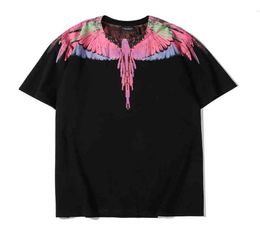 Marcelo Tee Shirts Burlon 20ss hip hop high street mode cravate teint plume goutte d'eau ailes pur coton manches courtes T-shirt pour 5988244