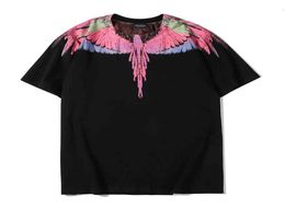 Marcelo Tee-Shirts Burlon 20SS Hip Hop High Street Fashion Tie Tièce Dyed Feath Water Drop Wings Pure Coton Tshirt à manches courtes pour 1703935