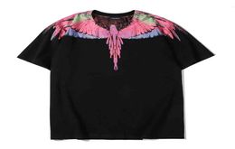 Marcelo Tee Shirts Burlon 20SS Hip Hop High Street Fashion Fashion Fashion Feather Water Drop Wings Pure Cotton Camiseta de manga corta para 6288983