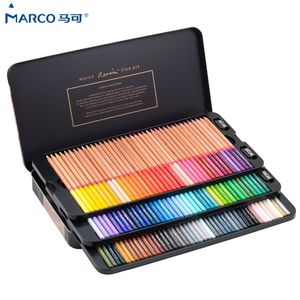 Marco Reffine 24/36 / 48Colors Crayon de couleur à l'huile Prismacolor Crayons de couleur en bois pour Artiste Croquis Dessin Fournitures de bureau scolaire 201223