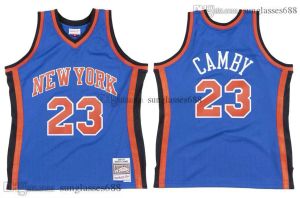 Marcus Camby S-6XL Camisetas de baloncesto Cosidas Mitchell Ness 1998-99 Hombres New York''Knicks''jersey city kids
