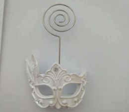 Mardi Gras Masked The Place Carte Holder Name Card Clip Favors Wedding Favors Table Cadre Decor9977220