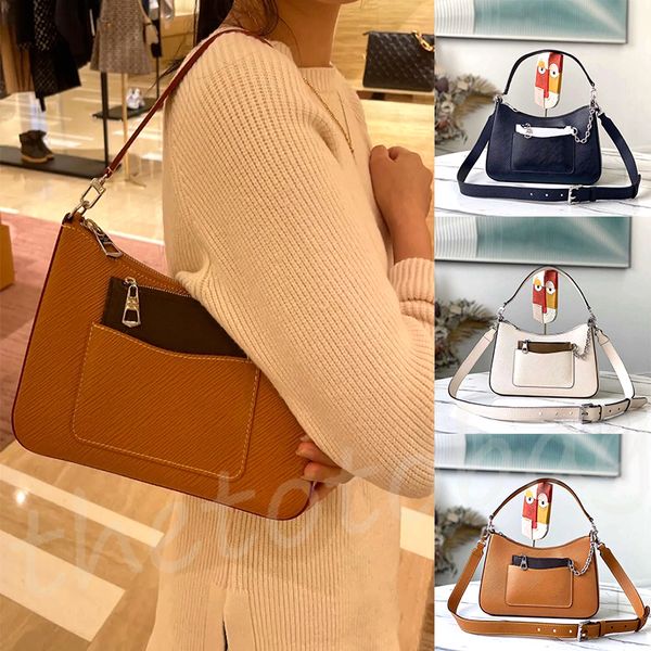 Marelle Sacs à main à bandoulière Sacs pour femmes de luxe Mini pochette sous les bras Fleur Lettre Sac à bandoulière de qualité supérieure Cuir Epi Dames Mode Maquillage 2-en-1 Sacs à main