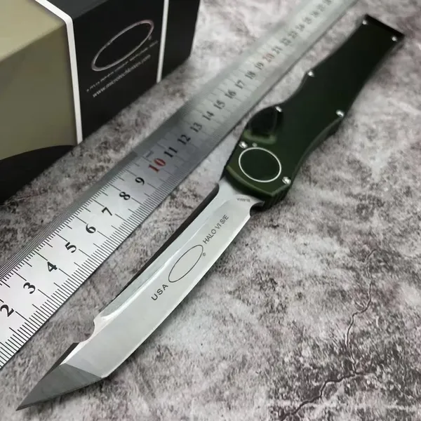 Marfione Custom Ha-lo VI S/E AUTO Cuchillo Hoja de acción simple Mango de aleación de aluminio Camping al aire libre EDC Herramienta de bolsillo Combate táctico Cuchillos de autodefensa