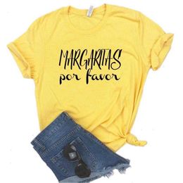 Margaritas Por Favor Print Women Tee Hipster Funny T-shirt Lady Yong Girl Top 6