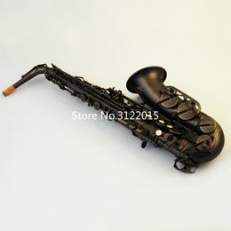 Marwewate Alto Eb Tune Saxofoon Zwart Nikkel Plated Hoge Kwaliteit Sax Klantgericht Logo Gratis verzending met Mondstuk, Case