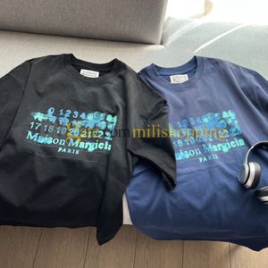 Margiela MM6 T-shirts Maison MM6 Men Femmes alphanumériques Impression de mode Coton Tshirts Margiela Cortique de vêtements à manches courtes MM6 Streetwear Tshirts