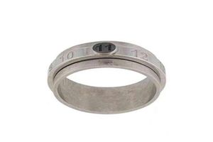 Margiela -stijl 925 zilveren roteerbare digitale gesneden marguera gebruikte ring250F1501141