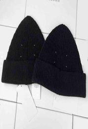 Margiela style automne hiver maar quatre coins marque couture tricot chapeau froid hommes et femmes 8338588