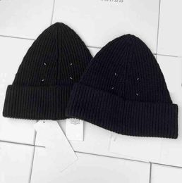 Margiela Style Autumn Winter Maar Four Corner Mark Couture en tricot Colt Cold Hat Hommes et femmes6935692