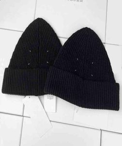 Margiela style automne hiver maar quatre coins marque couture tricot chapeau froid hommes et femmes 6832632