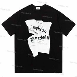 Margiela T-shirt Summer Men Shirt Designer Designer à manches courtes 3D Print T-shirt respirant 100 Coton Man Shirts For Women Designer Mens Fashion Tshirts des Homme
