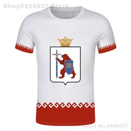 Mari El chemise gratuite sur mesure nom numéro Yoshkar Ola t-shirt imprimé drapeau bricolage Russie Russie Rossiya Arda Yurino Volzhsk vêtements 220702