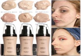 Maria Ayora Face Foundation Cream Concealer Brighten Waterproof Full Dekking Professionele make -up Face Mat Base Make Up8261223