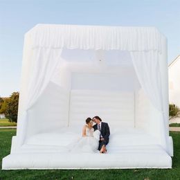 mariage commercial blanc bounce maison gonflable jumper videur château rebondissant playhouse pour wedding327c