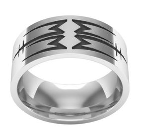 Marilyn Manson Logo Ring Titanium Staal Heren Ring Roestvrijstalen sieraden