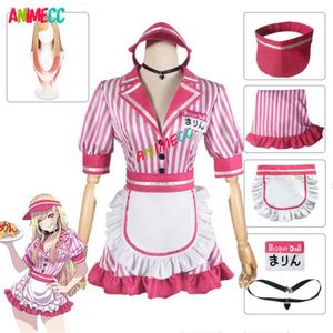 Marin Kitagawa Anime My Up Darling Costume Cosplay Donna Pink Lolita Sexy Maid JK Uniform Dress Halloween Party Suit S-XXL cosplay