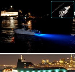 Marine Boat aftapplug LED Licht 9W Blauw Wit Rood onderwater Nieuw eenvoudig te installeren Marine Yacht 720Lm met connector voor vissen2883206