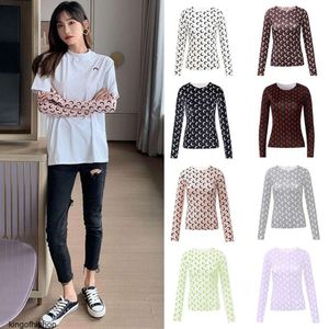 Marine Serre Yang Mi Same Style Bottom Shirt Zonnebrandcrème Jas Instagram Ice Silk Inner Moon T-shirt Yang Mi Crescent Slimming Bottom Shirt Damestrend