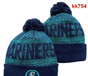 Mariners Beanie S Noord -Amerikaanse honkbalteam Side Patch Winter Wool Sport Gebreide hoed Skull Caps