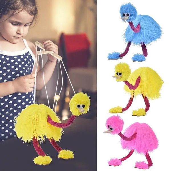 Marionette Ostrich String Doll Avestruz Marionette Toy Puppet Avestruz Trucos de magia Suministros de iluminación Marionetas Muñecas para niños 240328