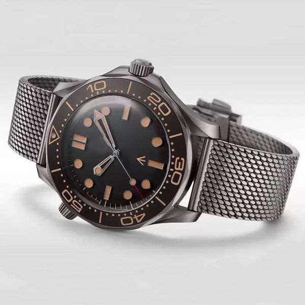 Mark Factory Watch Diver 300M 007 Edición Master Movimiento mecánico automático Relojes para hombres Relojes de pulsera masculinos de acero